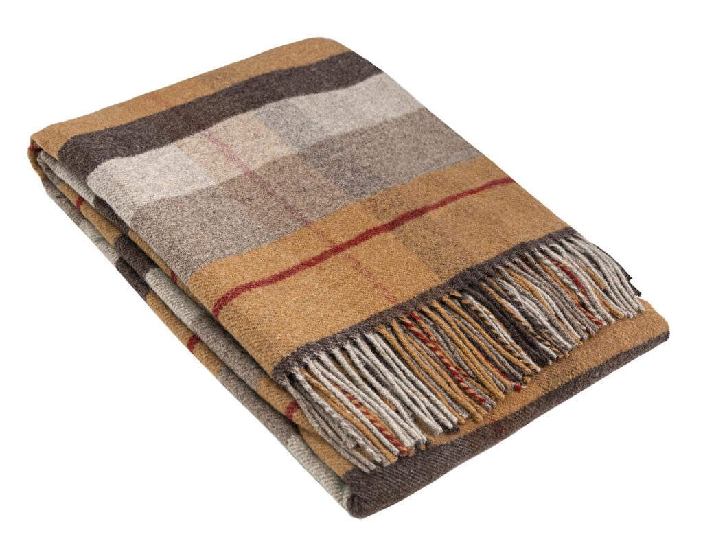 Pleed Meriinovillane 140x200 cm,80% merinovill/20% nylon,ruut helepruun-terra-camel 13 merino-3455-LIGHT-BROWN-TERRA-CAMEL.jpg
