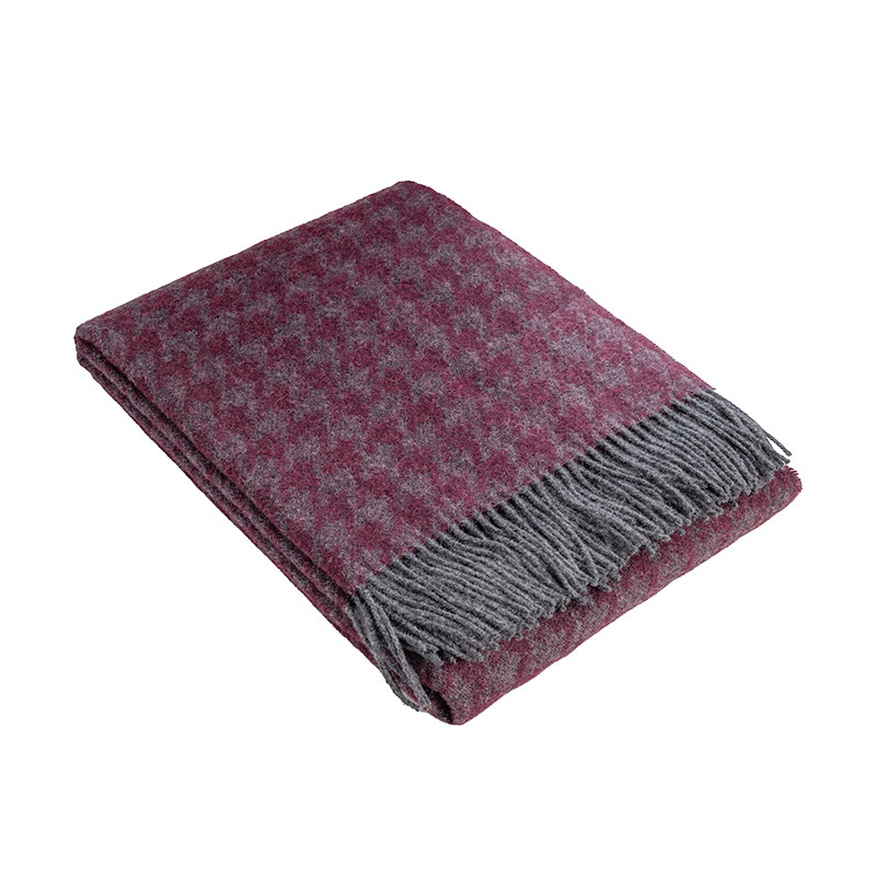 Pleed Zelandia LUX, 140x200 cm, 300 g/m2, 100% Uus-Meremaa vill. 80-3379 lilla hall pepita ruut 1 LUX-3379-grey.jpg
